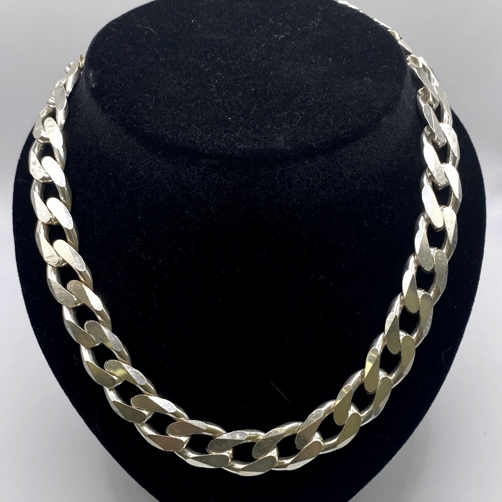 THICK Silver Curb Chain 24”